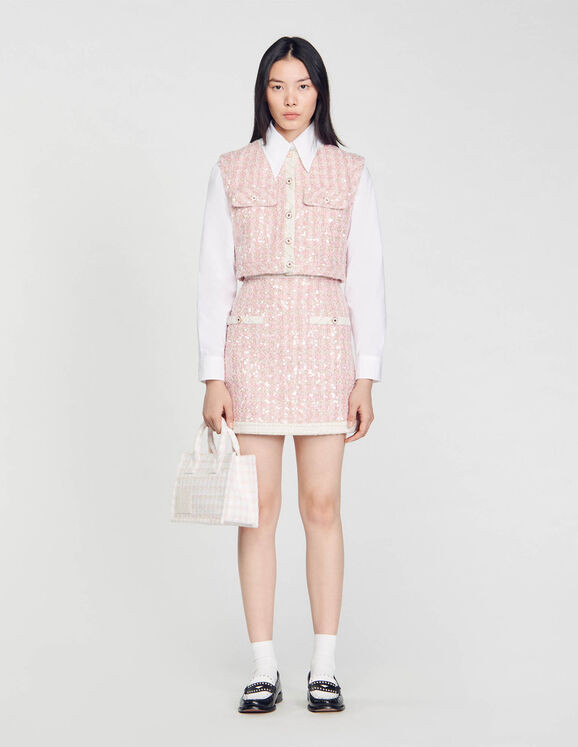 Short tweed skirt | Sandro-Paris US