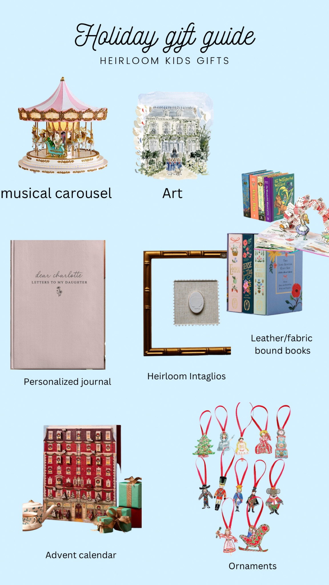 Heirloom holiday gifts or traditions for kids 
