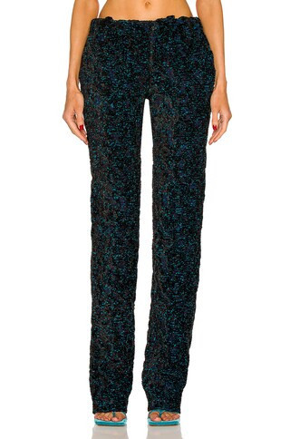 Bottega Veneta Blossom Chenille Boucle Trouser in Blue | FWRD 