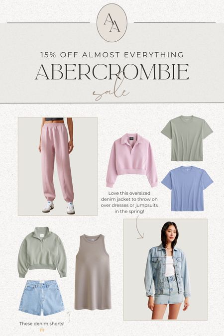 15% off almost everything at Abercrombie this weekend!! Loving so many of their pastel colors for spring! Also, found lots of cute denim shorts & jackets to pair with looks all season! 

#LTKSpringSale #LTKsalealert #LTKstyletip