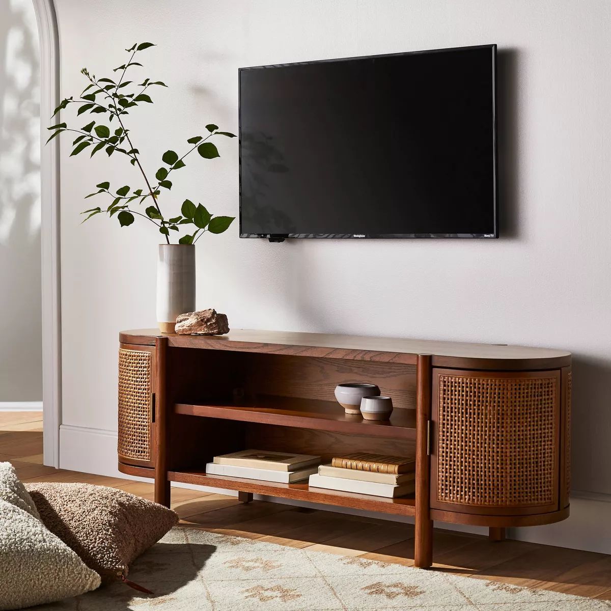 Portola Hills Caned Door TV Stand for TVs up to 60" - Threshold™ designed with Studio McGee | Target