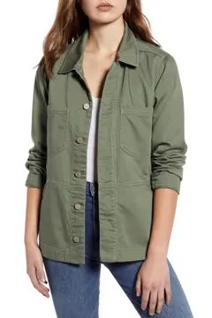 Drop Shoulder Flounce Cotton Jacket | Nordstrom