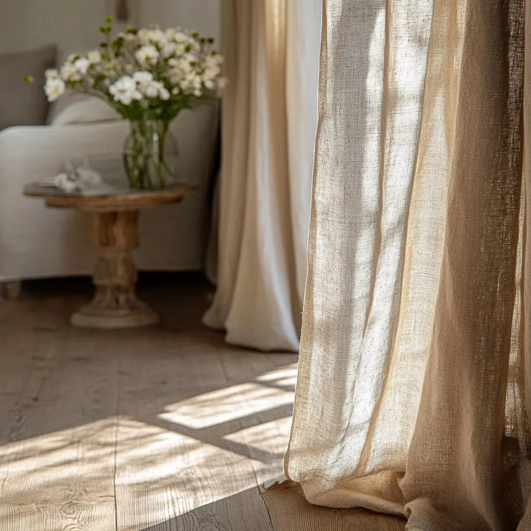 ORNANIC Linen Curtain Modern Home Decor 100% Natural European Linen Bedroom Farmhouse Curtains El... | Etsy (US)