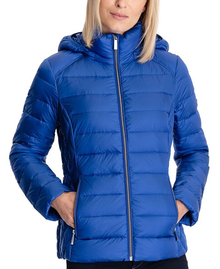 Michael Kors Hooded Packable Down Puffer Coat, Created for Macy's & Reviews - Coats & Jackets - W... | Macys (US)