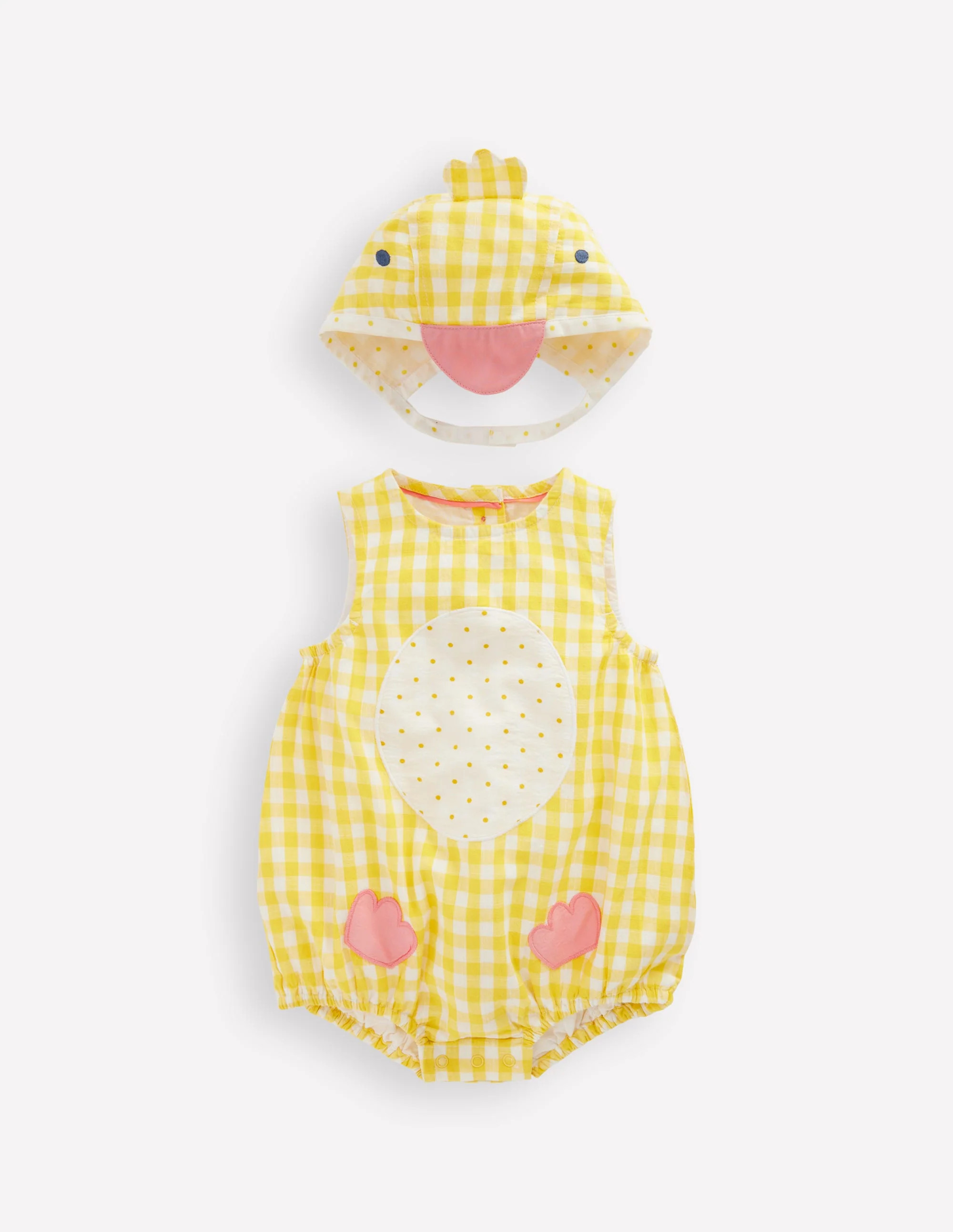 Novelty Easter Set-Pineapple Yellow Gingham Chick | Boden (US)