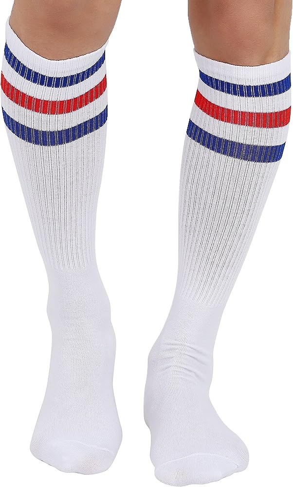 Joulli White Knee High Tube Socks 1-3 Pairs | Amazon (US)