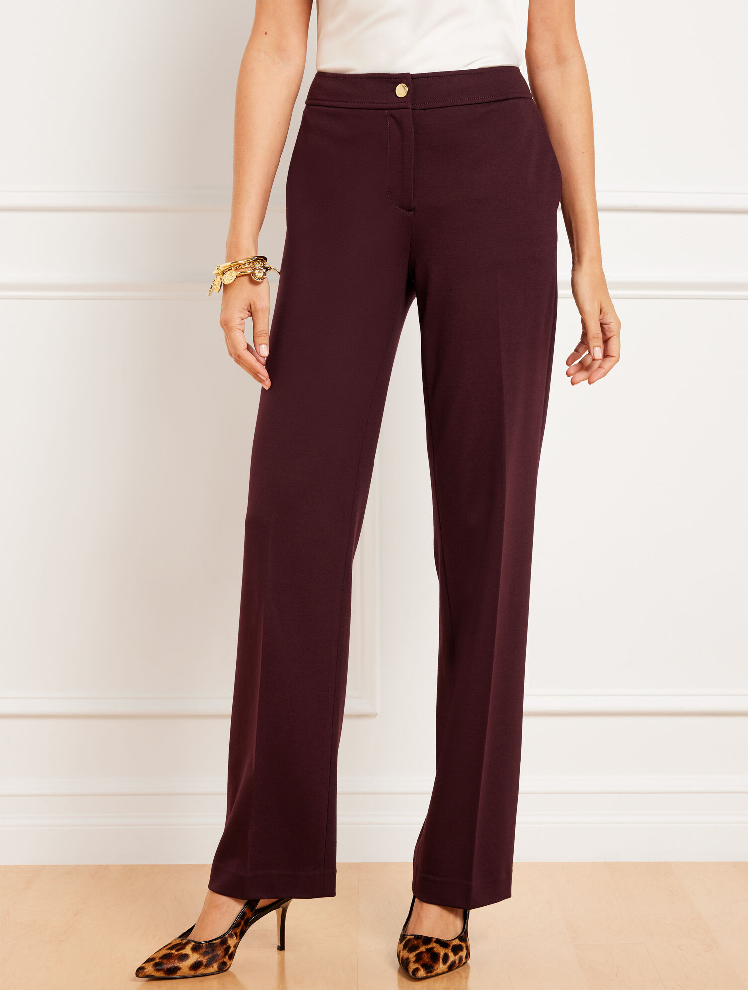 Luxe Ponte Straight Leg Pants | Talbots