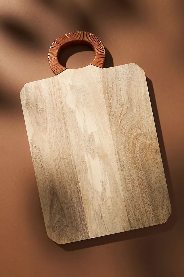 Leather Handle Wood Serving Board | Anthropologie (US)
