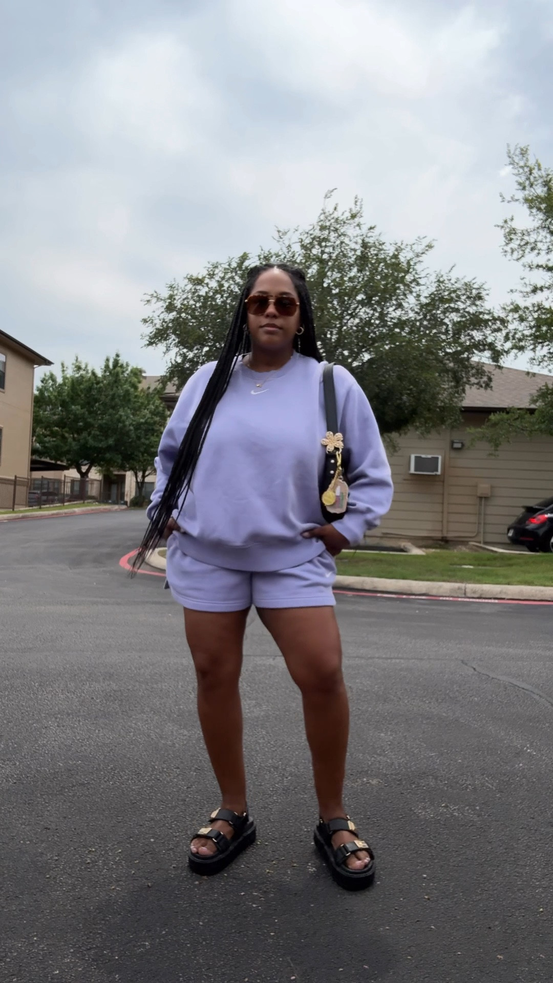 Loving this purple matching set from Nike 💜 I’m wearing a large in the sweatshirt and shorts

#LTKStyleTip #LTKMidsize #LTKActive