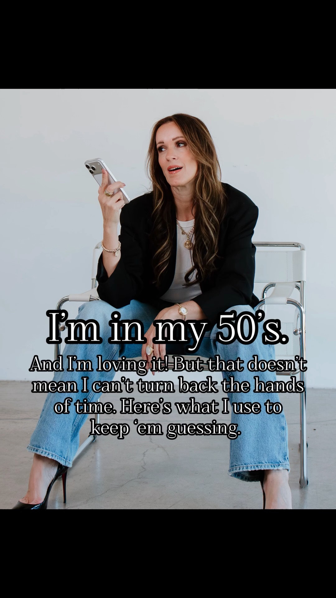 Loving my 50’s, but that doesn’t mean I can’t keep em guessing!

Milan laser code - Fashionsessions60
Dermaflash code - fashionsessions (20% off)

#LTKOver40 #LTKBeauty #LTKgrwm