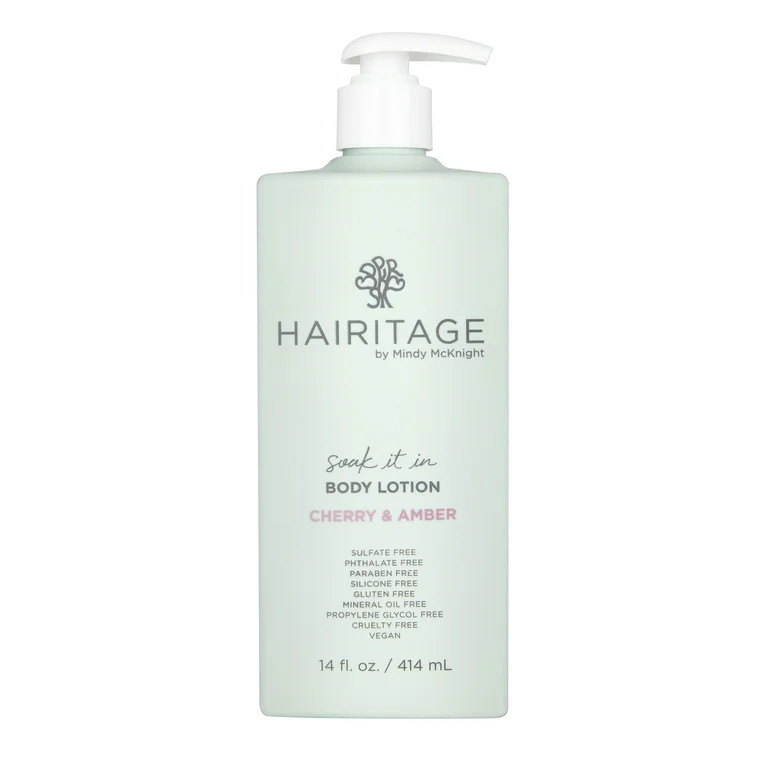 Hairitage Soak it In Cherry & Amber Scented Body Lotion | Niacinamide, Jojoba Oil, & Avocado Oil ... | Walmart (US)