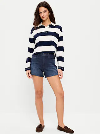 High-Waisted Wow Jean Shorts -- 4-inch inseam | Old Navy (US)