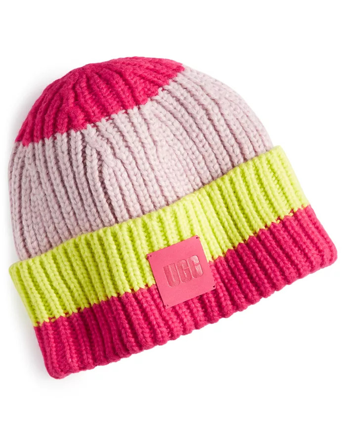 UGG® Women's Chunky Rib-Knit Logo-Patch Beanie - Macy's | Macy's