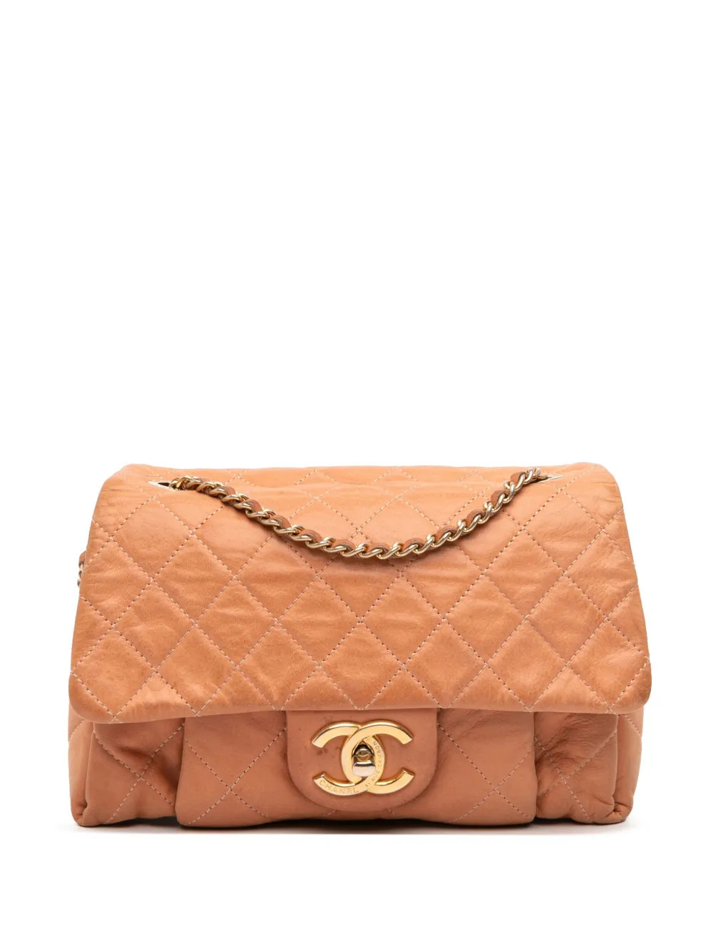 CHANEL Pre-Owned 2011 Small Aged Calfskin Chic Quilt Flap shoulder bag - Orange | Farfetch Global