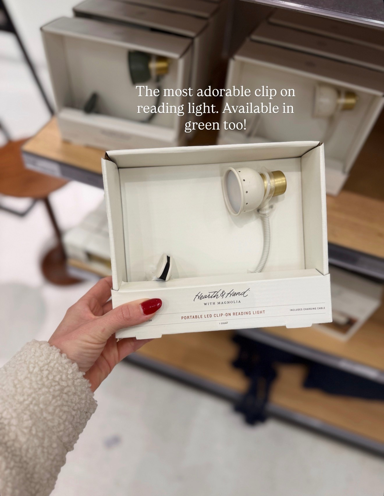 Look at this clip on reading light! Available in cream and green colors. I love the brass accents too!

#LTKHome #LTKFindsUnder50