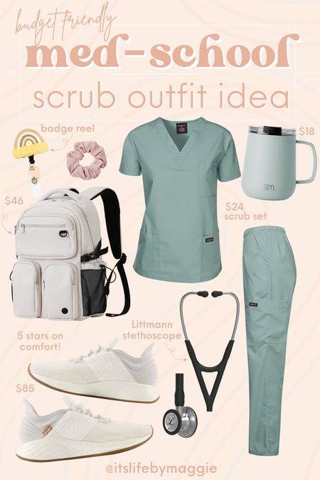 Budget friendly scrub outfit! I absolutely love these affordable scrubs from Amazon! So many great reviews & color options too

#scruboutfit #affordablescrubs #medschool #graduationgifts #gradgifts #schoolbackpack #togocoffeemug #badgereel #newbalance #sneakers

#LTKFind #LTKGiftGuide #LTKworkwear