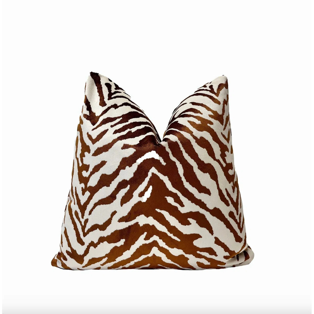 Velvet Zebra Print Throw Pillow Cover | Wayfair North America