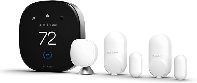 ecobee Smart Thermostat Premium with Siri and Alexa and Built in Air Quality Monitor and Smart Se... | Amazon (US)
