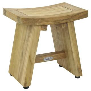 13 in x 8.5 in Asia Raw Freestanding Teak Shaving and Washing Foot Rest Natural Finish Walk In Shower Seat | The Home Depot