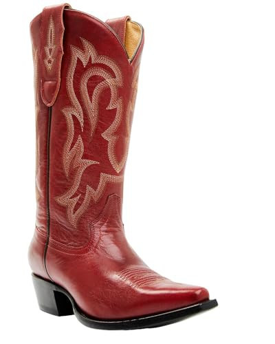 Shyanne Women's Lucille Western Boot Snip Toe Red 11 CW US | Amazon (US)
