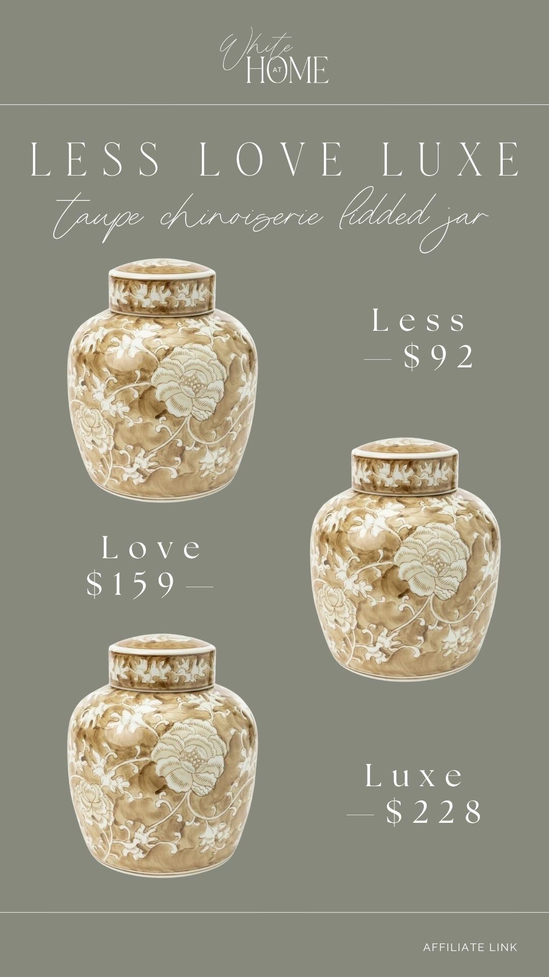 I love this taupe chinoiserie lidded jar! I spotted it while browsing the new McGee & Co. fall collection—but it sold out right away!! I spotted it at a few other retailers and had to share!

#LTKHome