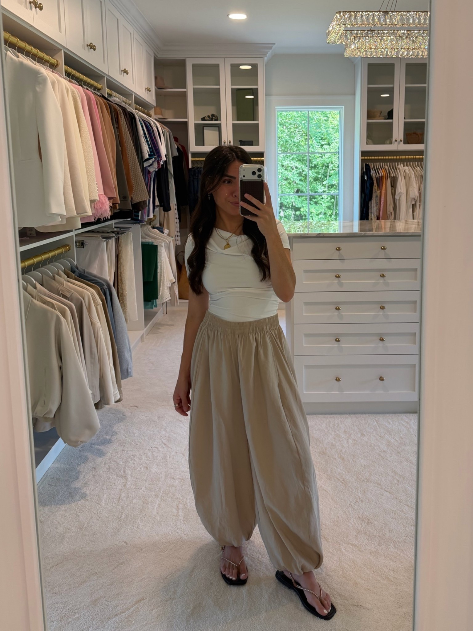 Size small in white top and XS in balloon pants

#LTKootd #LTKPetite