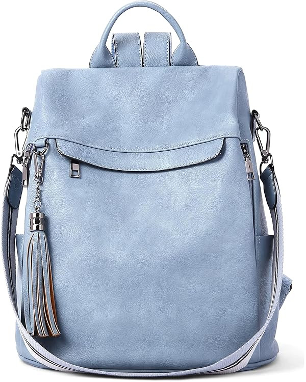 Telena Backpack Purse for Women, PU Leather Anti Theft Travel Backpack Purse Shoulder Bags with T... | Amazon (US)