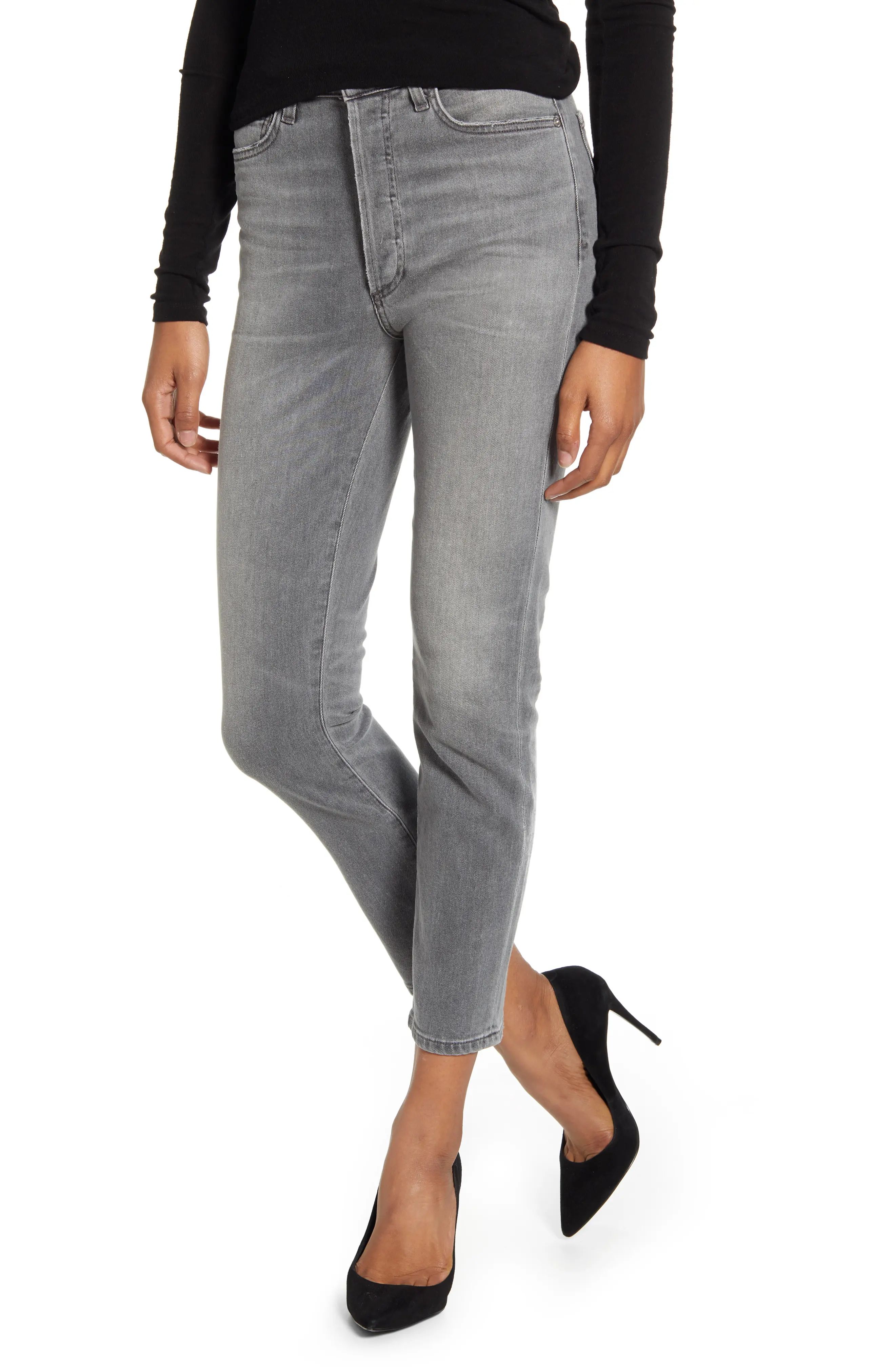 Women's Citizens Of Humanity Olivia High Waist Slim Ankle Jeans, Size 25 - Grey | Nordstrom