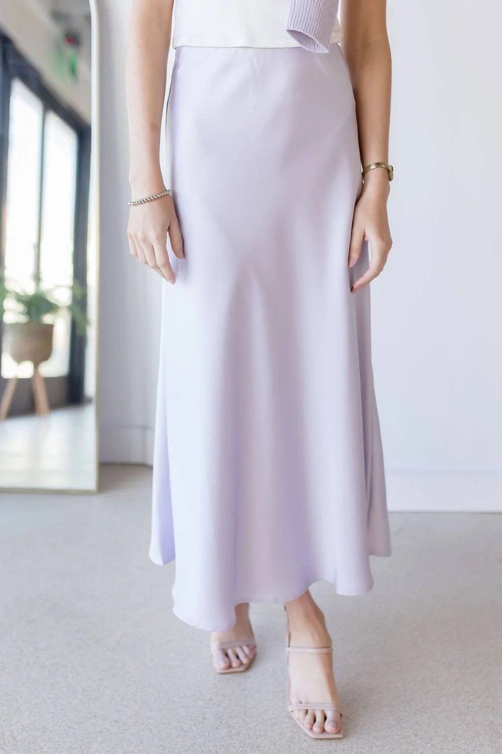 Fitz Midi Skirt In Lavender | Shop Simon