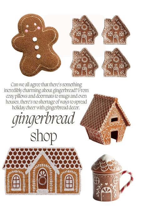 'Tis the season to go gingerbread! Decorate your home with all kinds of festive gingerbread-inspired goodies - from pillows and doormats to mugs and houses. What's your favorite way to spread holiday cheer this year? #GingerbreadDecor #GingerbreadSeason

#LTKHolidaySale #LTKHoliday #LTKhome