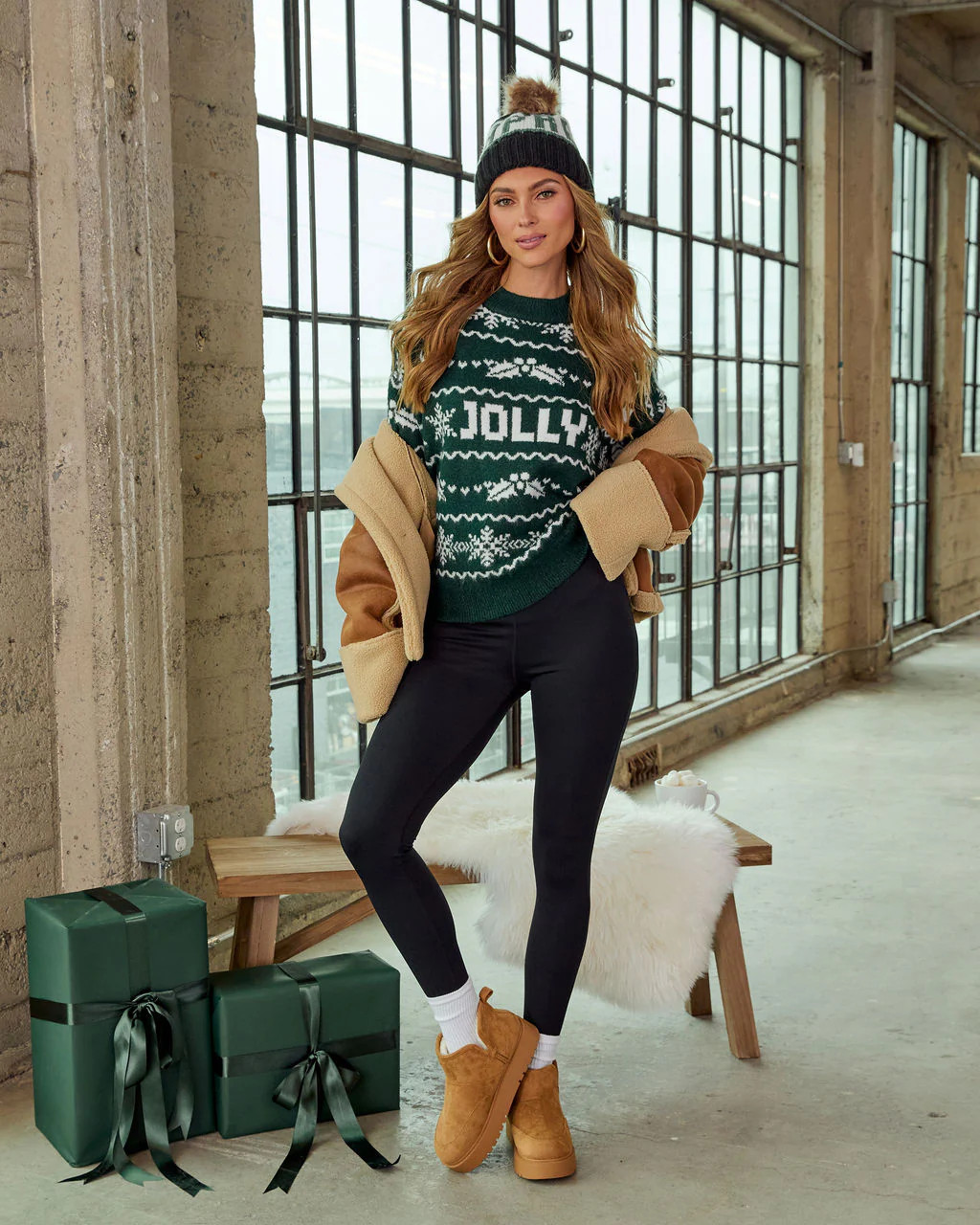 Jolly Glow Graphic Fair Isle Mock Neck Sweater | VICI