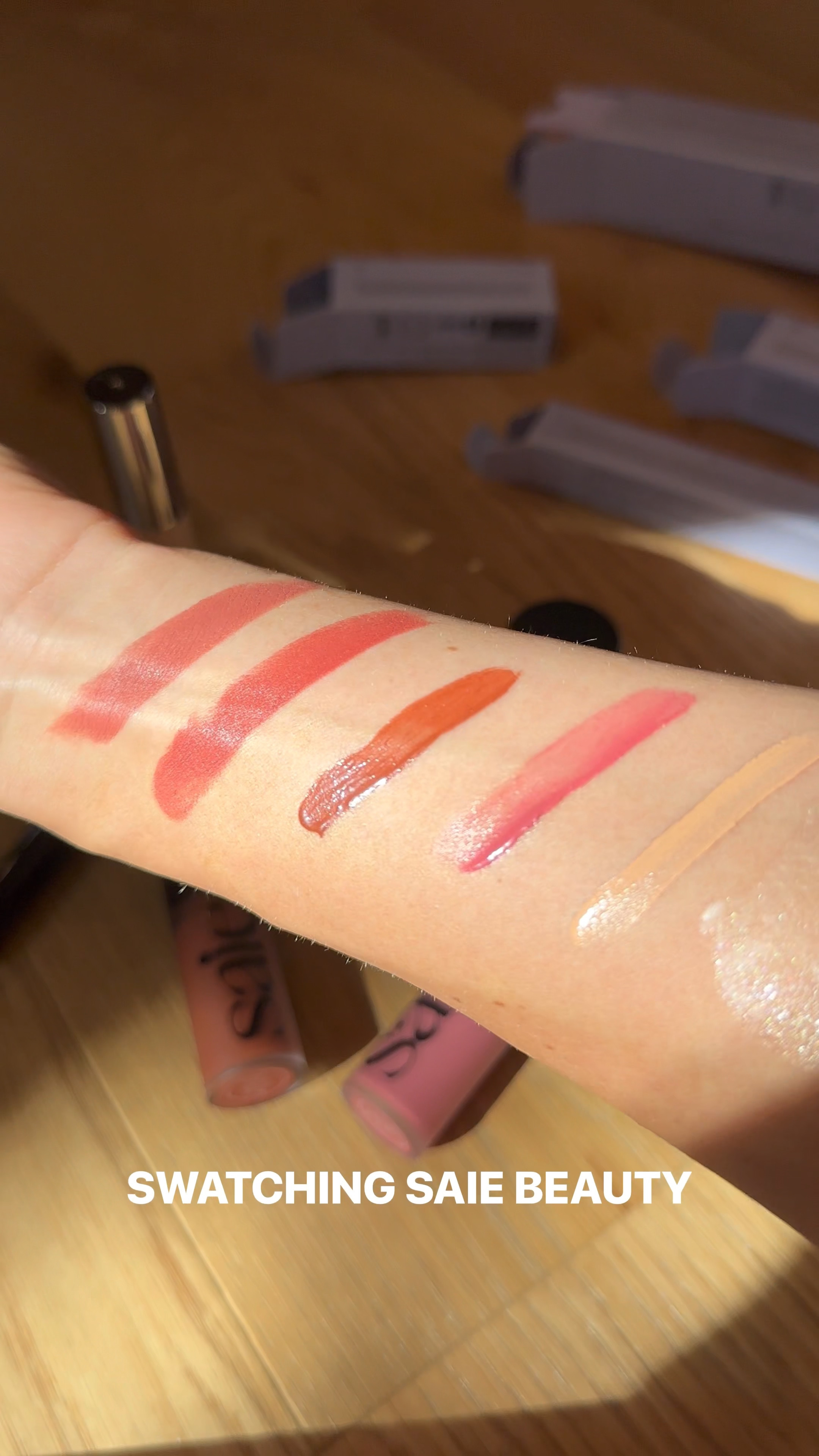 Saie Beauty’s clean makeup: Matte Hydrating Lipstick in Modern and Dad, Dewy Blush in Spicy and Chilly, Concealer in HB2, Dewy Primer/Highlight in Starglow!✨

#LTKbeauty #LTKunder100