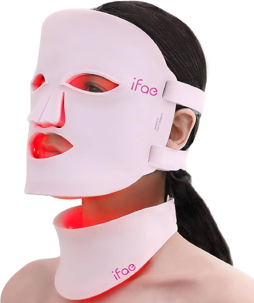 Red Light Therapy Mask for Face and Neck, 7 Colors Led Face Mask Light Therapy with Eye Protectio... | Amazon (US)