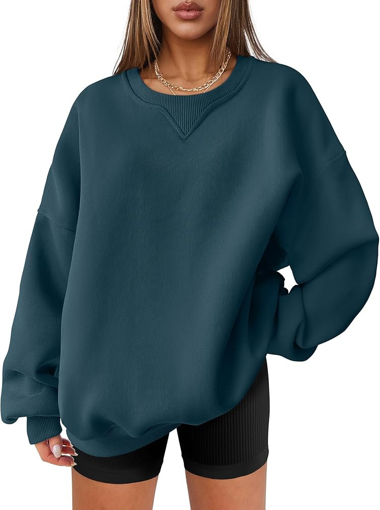 ANRABESS Womens Oversized Sweatshirts Hoodies Crewneck Fleece Pullover Sweaters 2025 Fall Outfits... | Amazon (US)