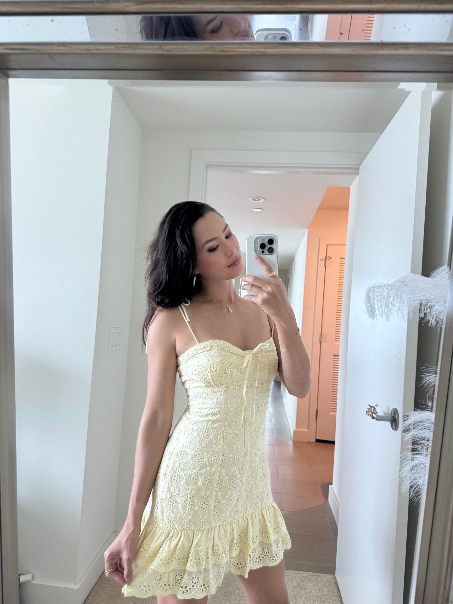 Such a pretty and well made little spring/summer dress! Love the butter yellow and lace! Size XS 

#LTKootd #LTKSeasonal