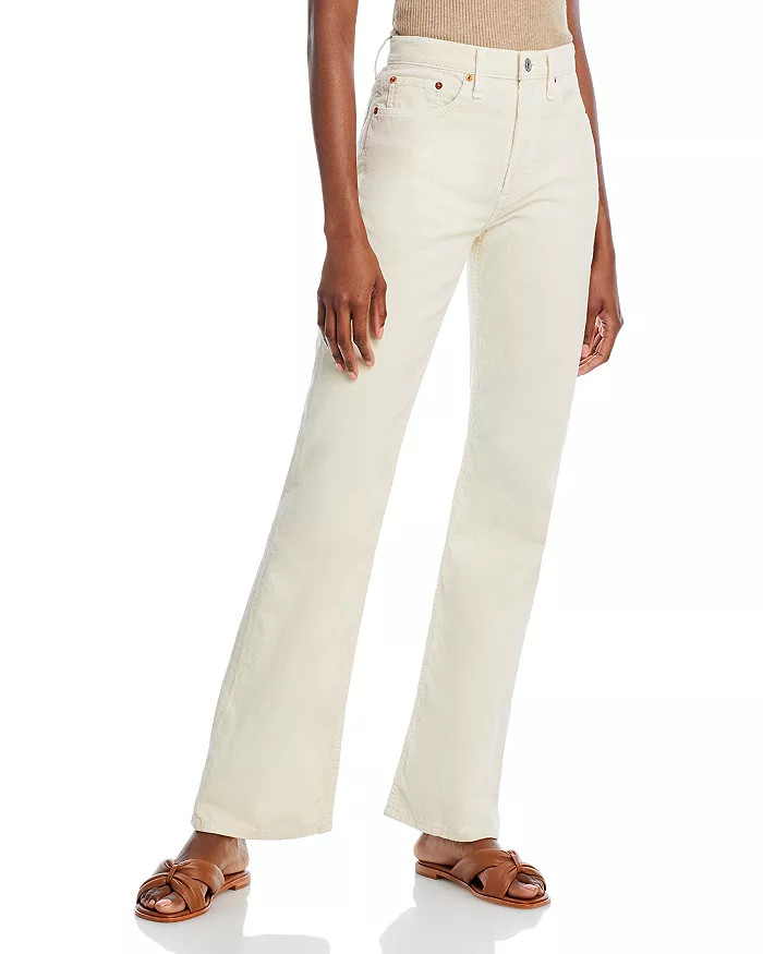 70s High Rise Bootcut Leg Corduroy Jeans in Vintage Ivory | Bloomingdale's (US)