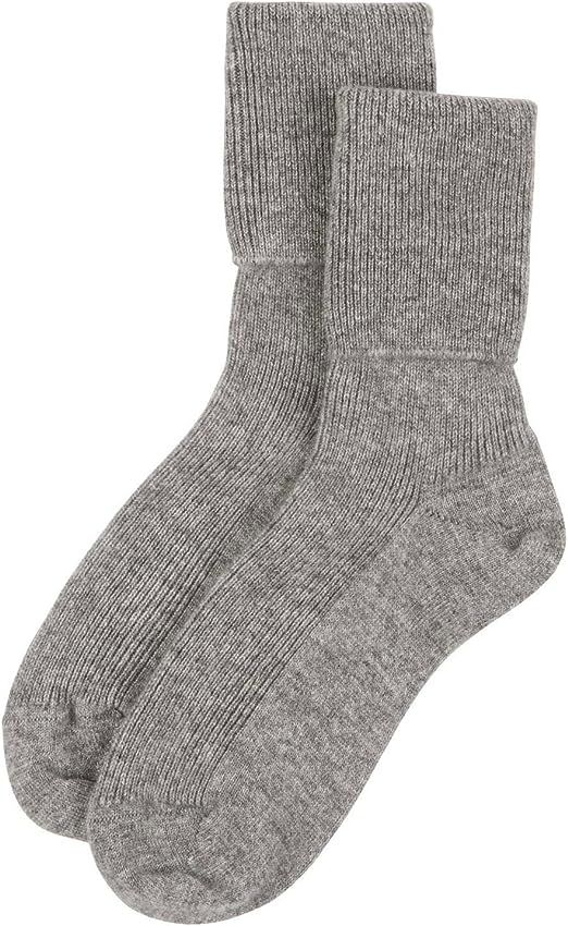 Jasmine Silk Ladies' Pure Cashmere Bed Socks in Light Grey, 3-7size | Amazon (UK)