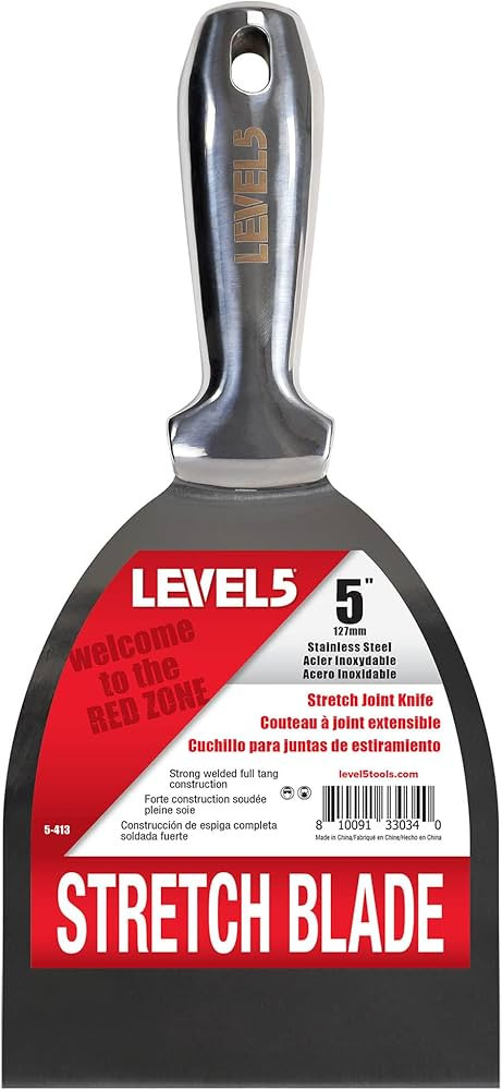 LEVEL5 5" One-Piece Stainless Steel Joint Knife | Professional Grade, Precision Ground Edge, Ergo... | Amazon (US)