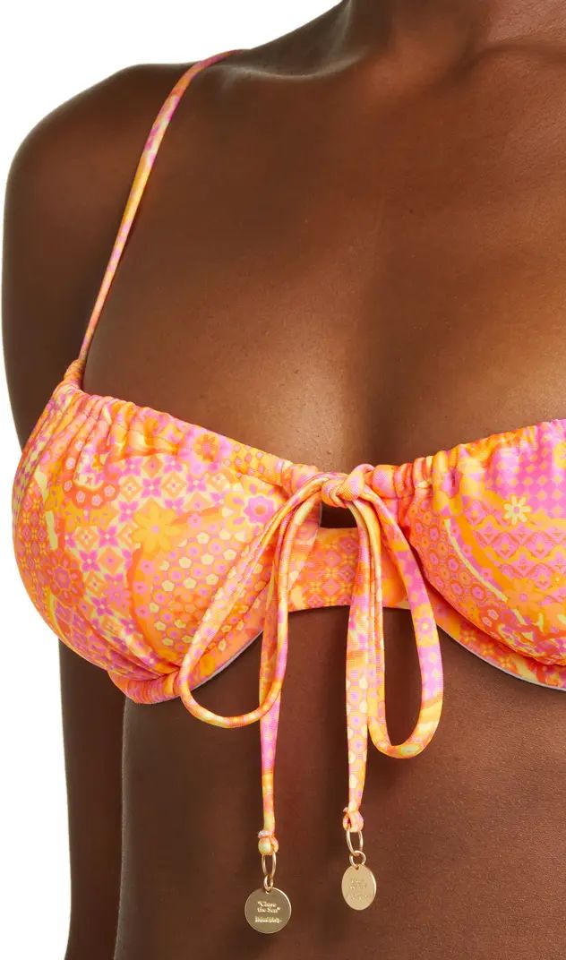 Ruched Floral Underwire Bikini Top | Nordstrom