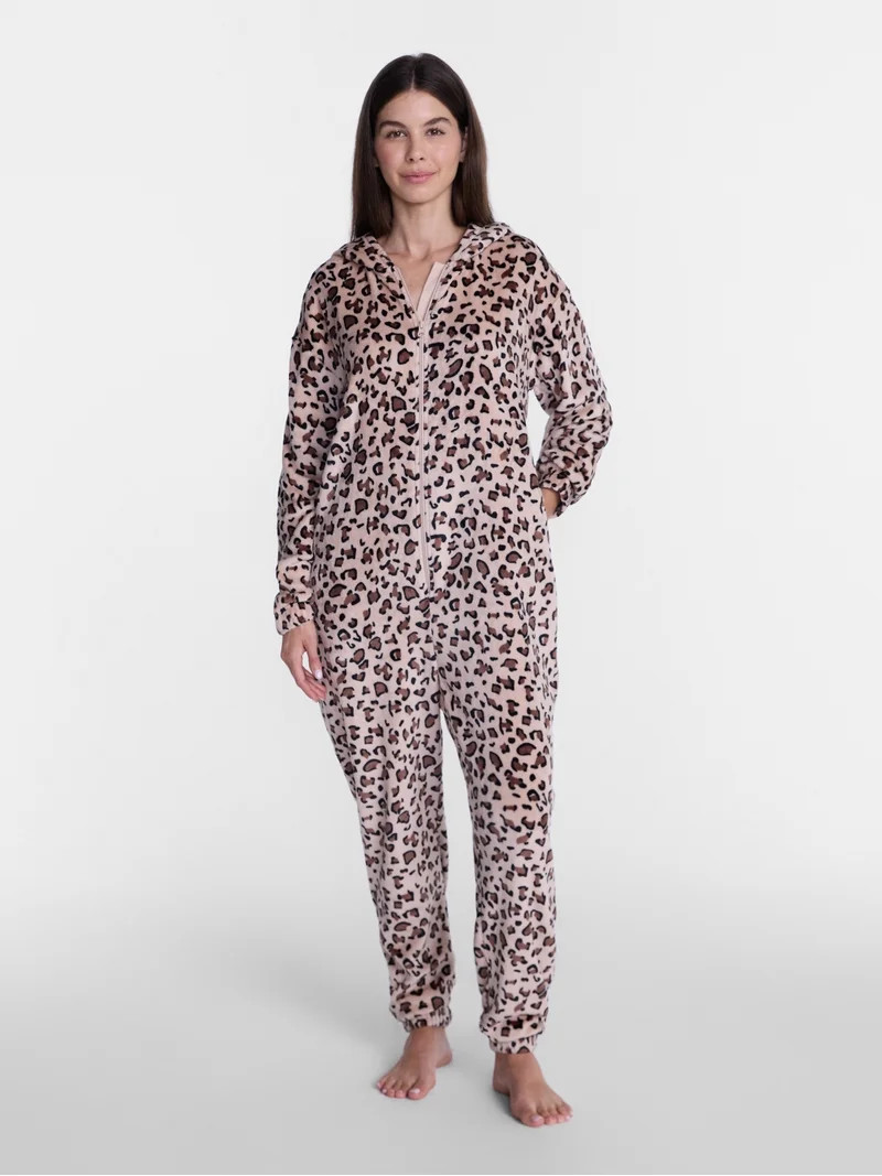 Leopard Print Women\u2019s Union Suit from Way To Celebrate, Sizes XS-3X | Walmart (US)
