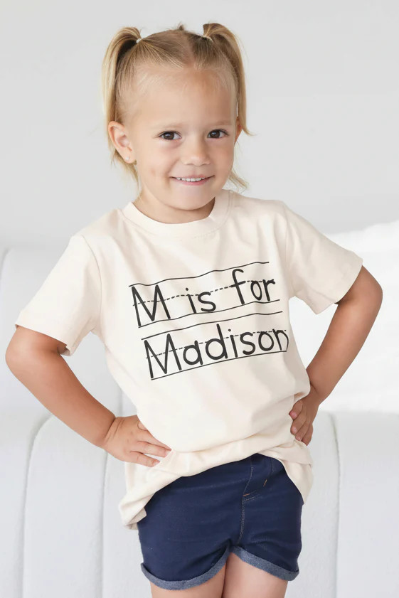 Personalized My Name is Kids Graphic Tee | Natural | Caden Lane