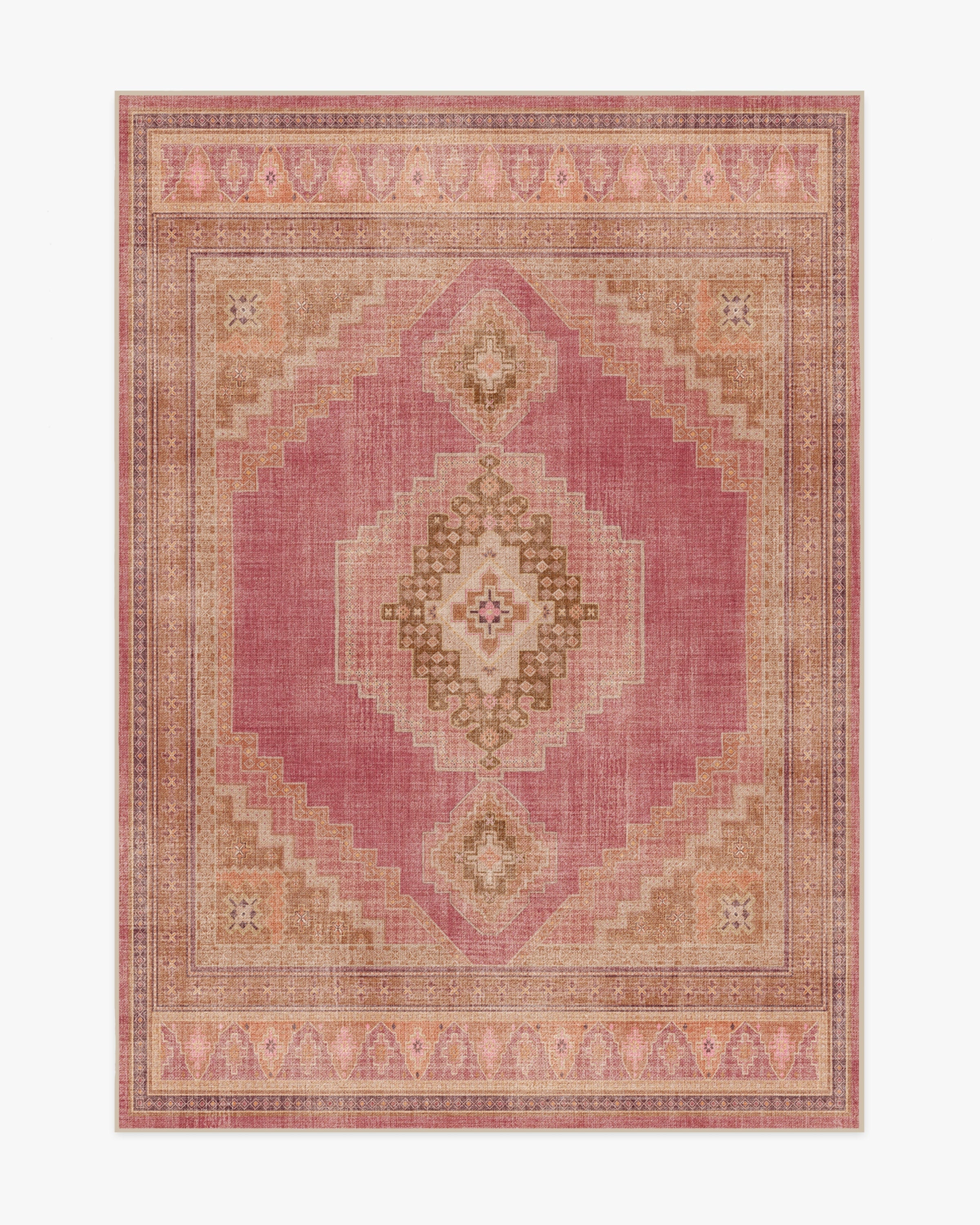 Rayne Pink & Orange Rug | Ruggable