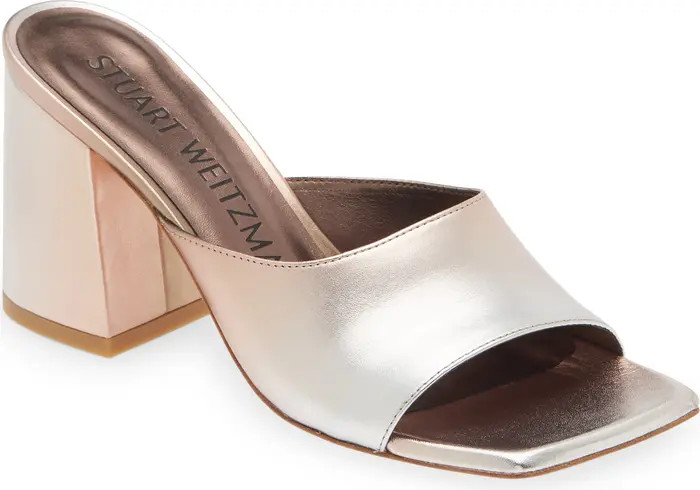 Stuart Weitzman Tia 85 Flareblock Slide Sandal (Women) | Nordstrom | Nordstrom