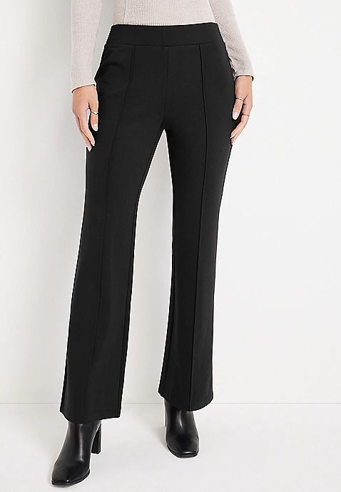 Ponte High Rise Seamed Flare Pant | Maurices