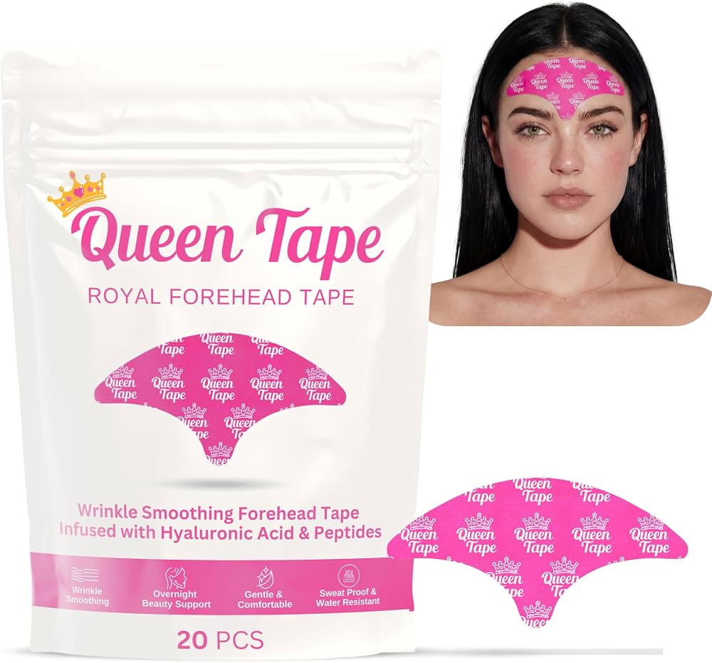 Queen Royal Forehead Tape - Wrinkle Smoothing Forehead Tape Skincare Infused Hyaluronic Acid & Pe... | Amazon (US)
