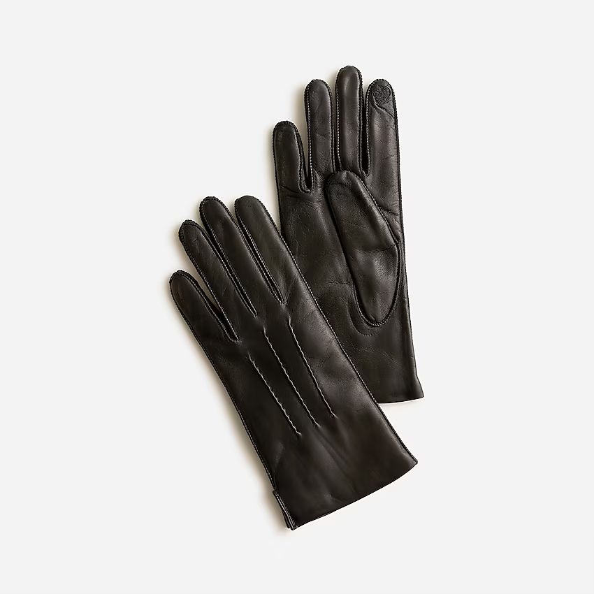 Cashmere-lined leather touchscreen gloves | J.Crew US