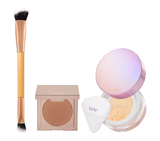 tarte cc undereye corrector & creaseless powder 3 pc set | QVC