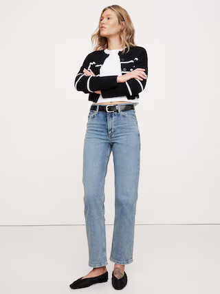 High-Rise Straight Ankle Jean | Banana Republic (US)