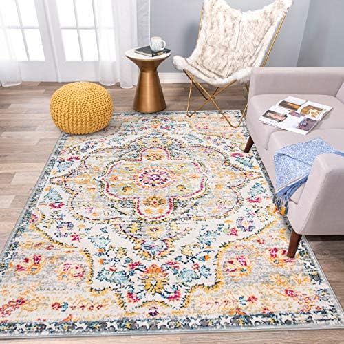 Rugshop Vintage Distressed Bohemian Area Rug 5' x 7' Gray | Amazon (US)