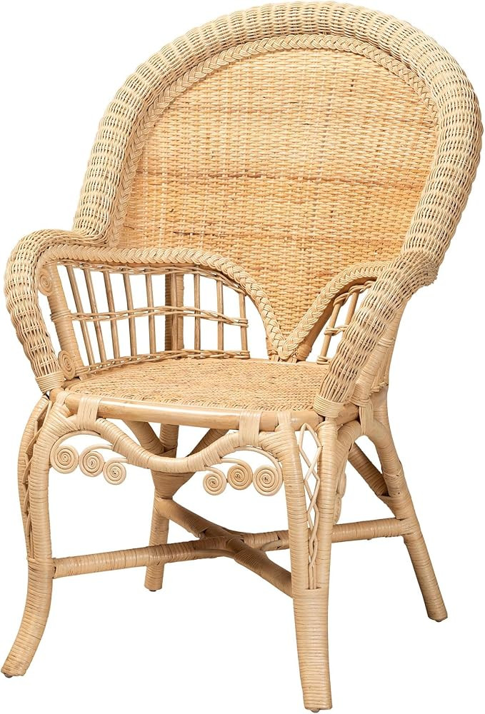 bali & pari Ratu Natural Rattan Accent Chair, One Size | Amazon (US)